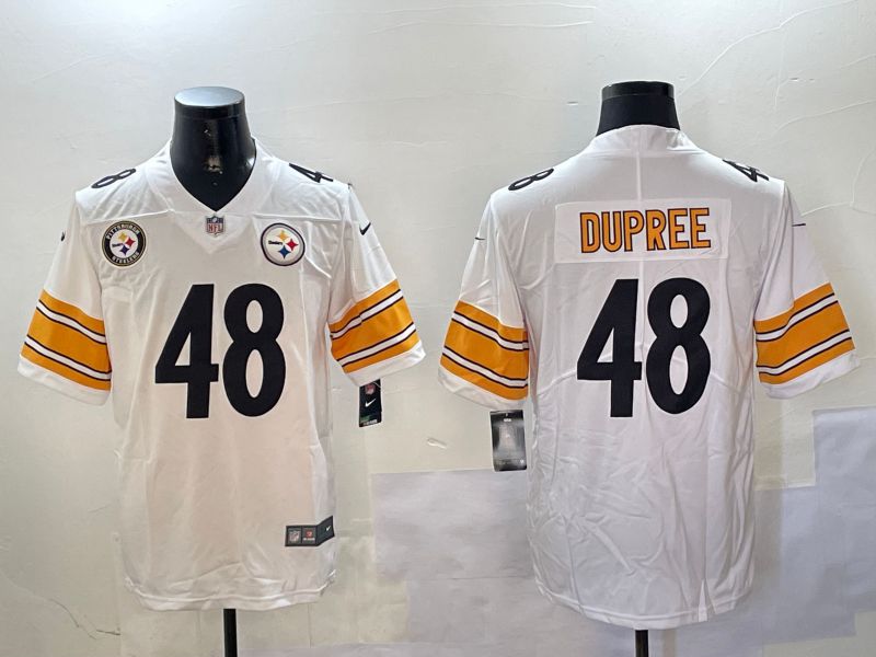 Men Pittsburgh Steelers #48 Dupree White Second generation 2024 Nike Limited NFL Jersey style 2->minnesota vikings->NFL Jersey